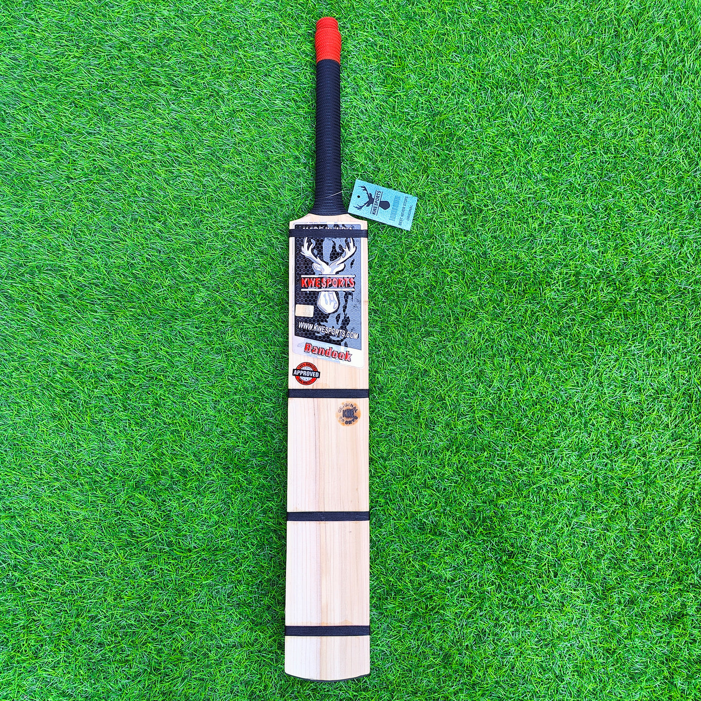 Kwesports Bandook bat Diamond Cut Kashmir Willow Hard Tennis Bat
